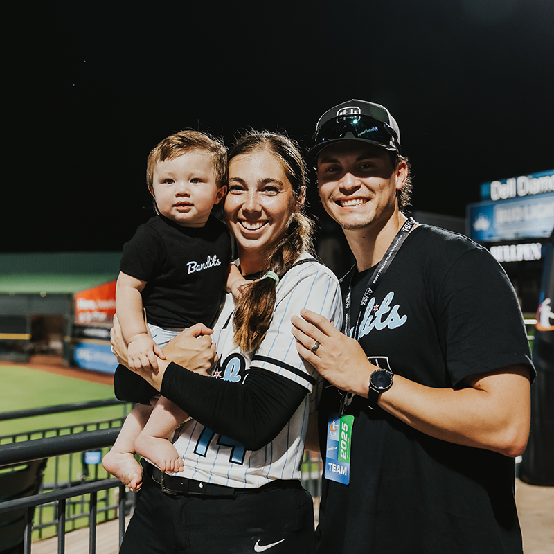 Danielle Gibson Whorton with her husband and son.