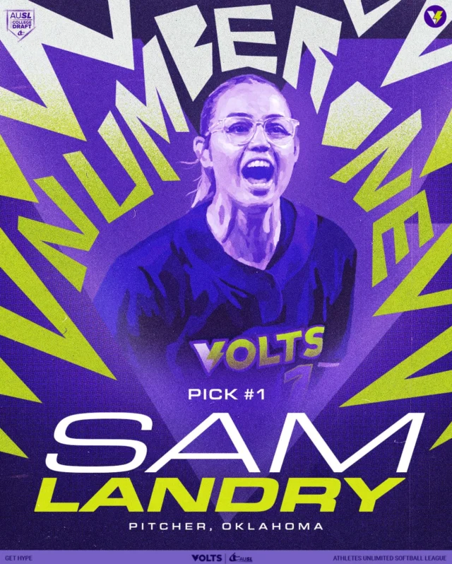 the very first college athlete to EVER be drafted to the AUSLâ¦

Oklahomaâs Sam Landry â¡ï¸