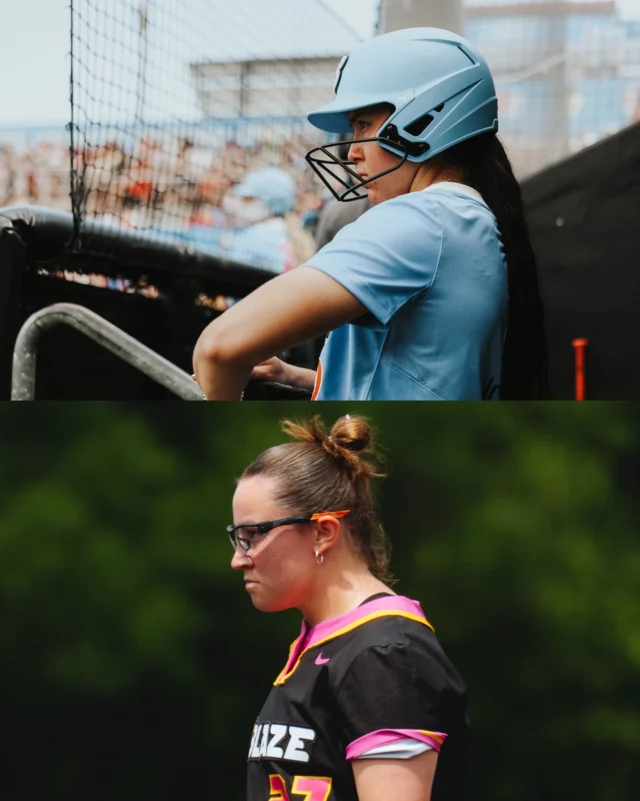 for the first time as pros, @hokiessoftball alums @corimcmillan_ and @emmalemley27 face off in a Battle of the Bâs ð

@ausl_bandits ð @ausl_blaze 

tune in at 6pm CT on ESPNU ðº