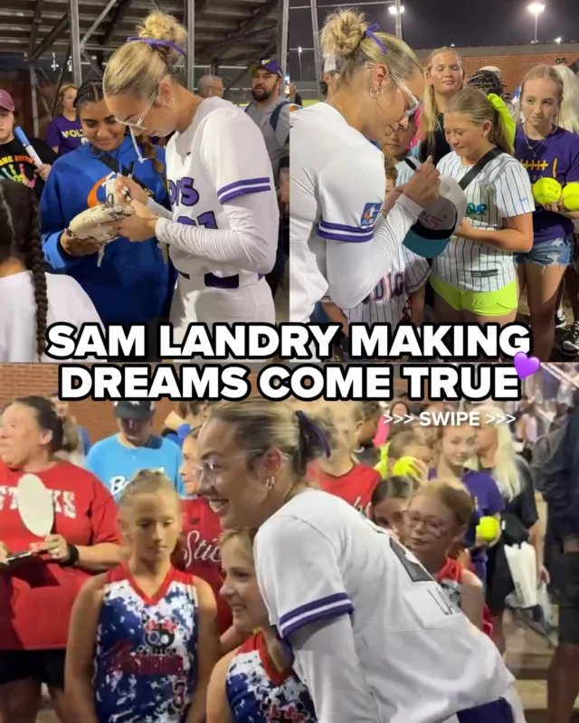 just 105 miles from where Sam Landry was born, fans are LINED UP in hopes to get the star rookieâs autograph ð¥¹

it is so much more than just a game ð