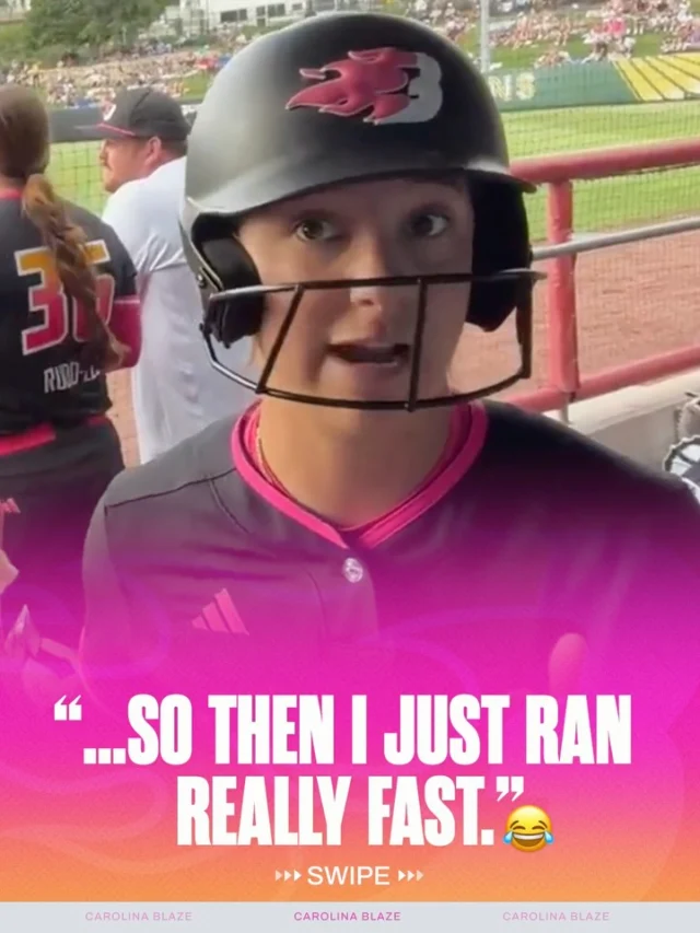 Jenna Laird turned on the jets to score on a single from Val Cagle ðââï¸ð¨