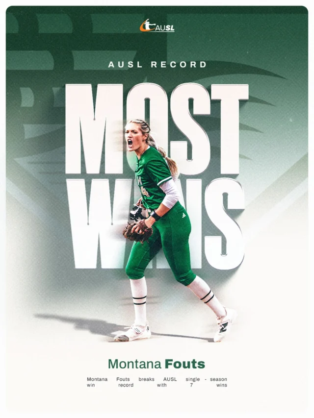 Montana Fouts secures her 7th win of the season and breaks the AUSL single-season record ð