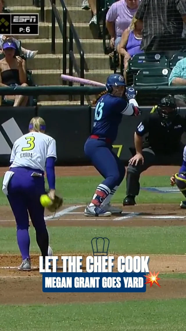 LET THE CHEF COOK ð¤¯

Megan Grant with her fifth HR of the year!