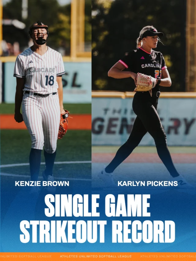 9ï¸â£ strikeouts a piece for @karlynpickens and @kenzie_brown10 and that's an AUSL single game record ð¥