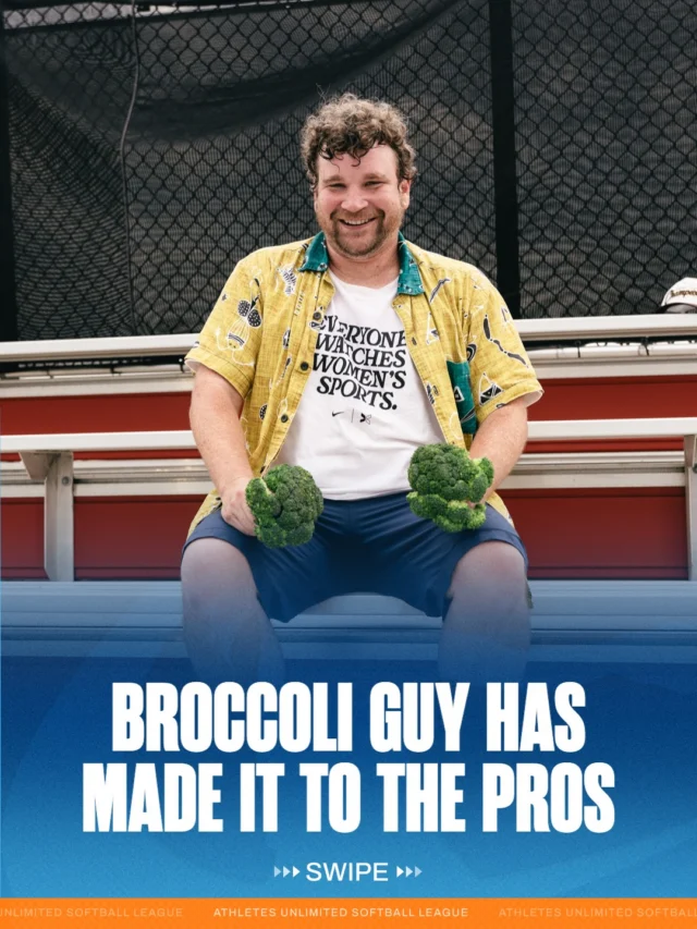 doesnât matter the level, college or pro. Broccoli guy loves softball ð¥¦ð¥¦