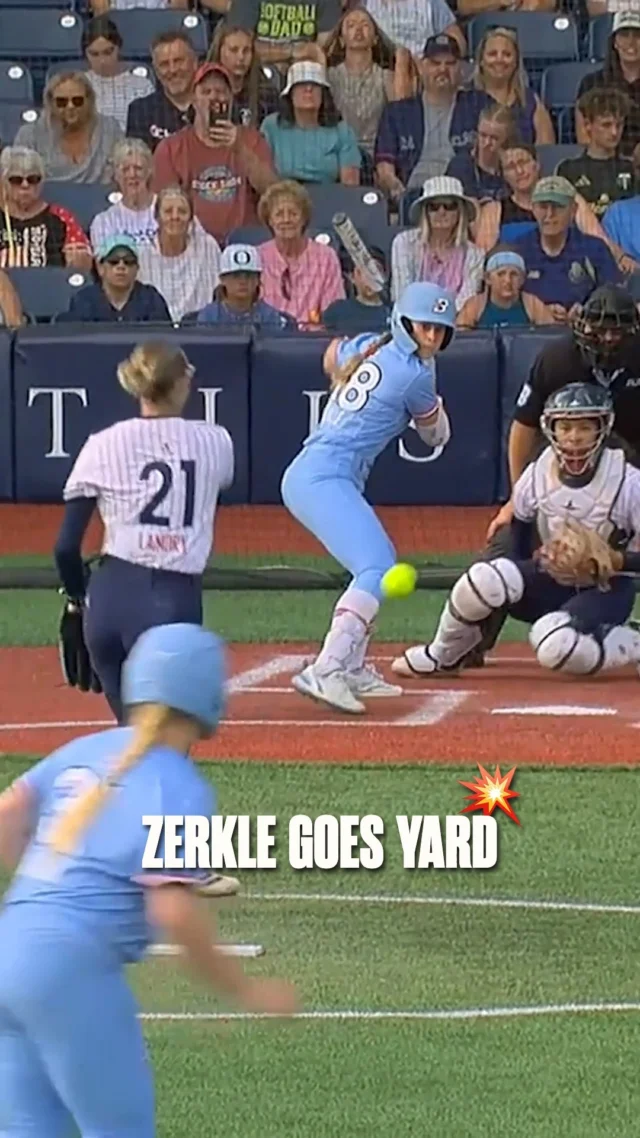 BYE BYE SOFTBALL ð¥

Morgan Zerkle goes yard to extend the Bandits' early lead