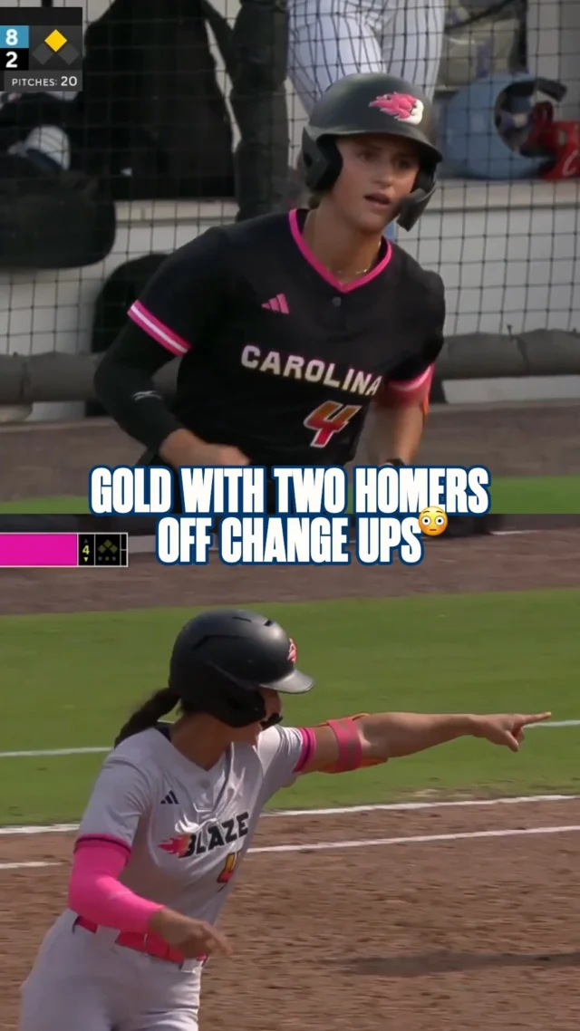 Ana Gold homers for the second game in a row, and they were almost identical!! ð«¨