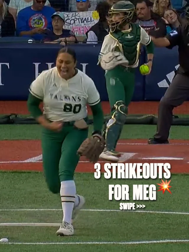 Meg doing what she does best ð¥

3 batters, 3 strikeouts in the 2nd inning!