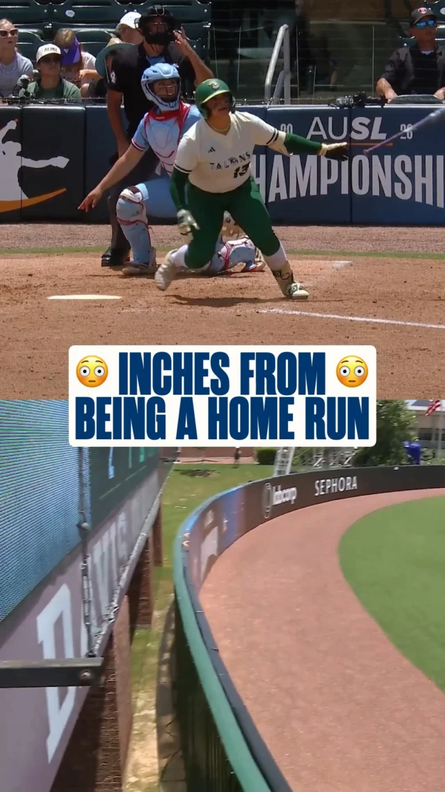 THIS HIT JUST BARELY STAYED IN THE BALLPARK ð¤¯

ðº ABC