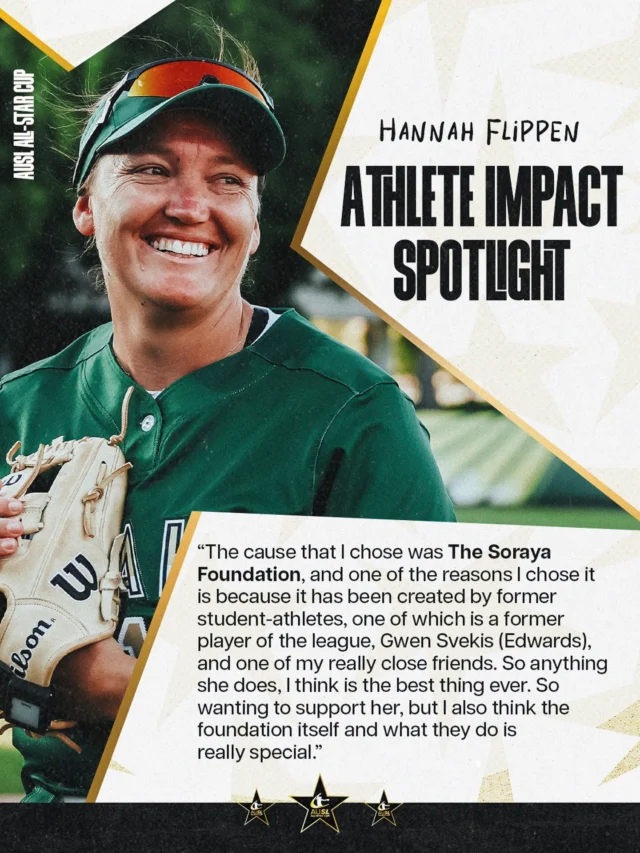 Each week during this All-Star Cup we will feature an athlete and their chosen cause to spotlight. This weekâs Athlete Impact Spotlight is Hannah Flippen, who gives back through The Soraya Foundation.
At the conclusion of the All-Star Cup, Athletes Unlimited, powered by Give Lively and the Give Lively Foundation, will make a grant equal to 100% of each competitorâs win bonus to the organization of their choice through our Causes program.