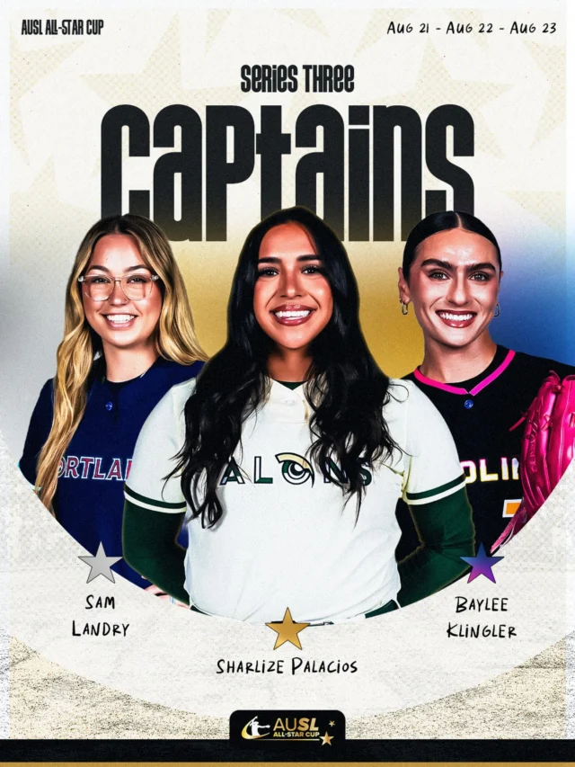 AUSL All-Star Cup Series 3 Captains ð
- Team Palacios will be in black and gold
- Team Klingler will be in colorful uniforms
- Team Landry will be in light uniforms