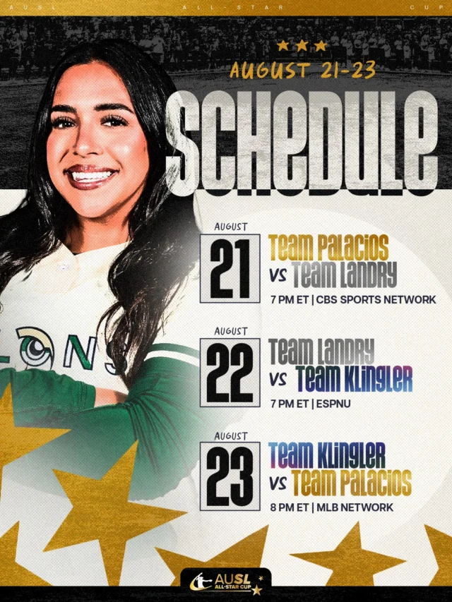 SAVE THIS POST ð 

go ahead and set your calendars, because here is your AUSL All-Star Cup Series 3 Schedule!