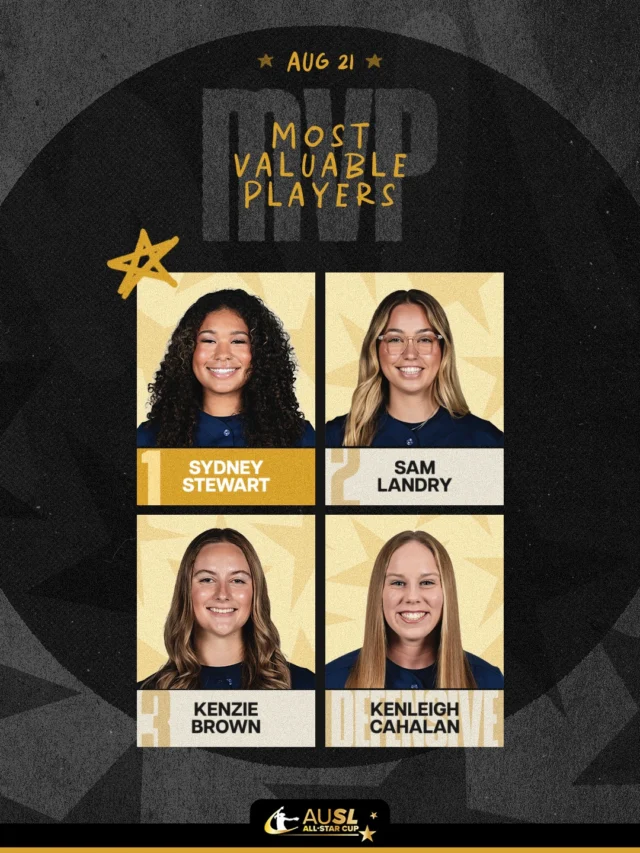AUSL All-Star Cup Game 7 MVPs ð

1ï¸â£ Sydney Stewart (+60 Points)
2ï¸â£ Sam Landry (+40 Points)
3ï¸â£ Kenzie Brown (+20 Points)
ð Kenleigh Cahalan (+20 Points)