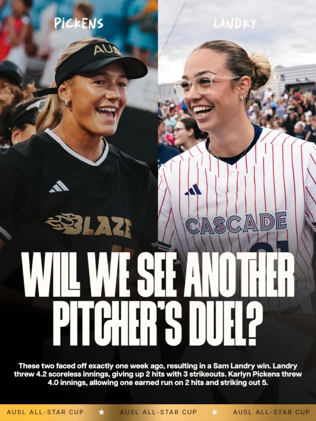 we saw this exact matchup in the circle on August 14th ð

Landry (W): 4.2 IP | 0 R | 3 K 
Pickens: 4.0 IP | 1 ER | 5 K

tune in at 7pm ET on CBS Sports Network! ðº