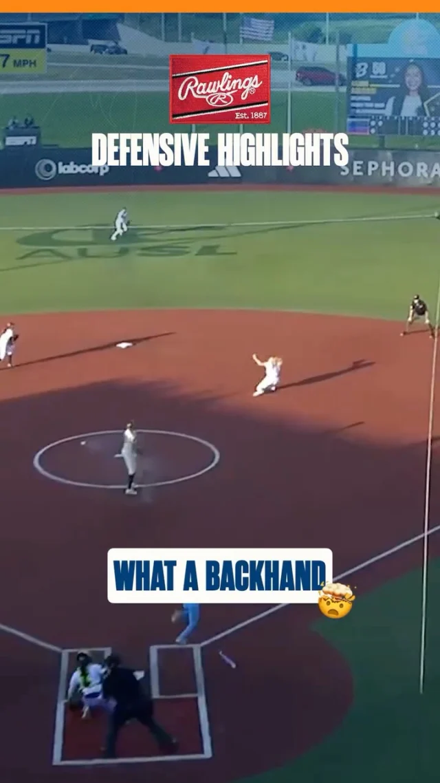 this might be the smoothest backhand we have ever seen ð³

Sydney Sherrill makes a remarkable play for this @RawlingsSB defensive highlight