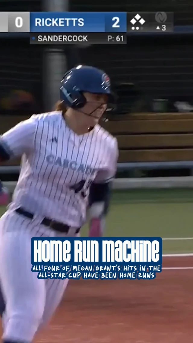 four hits, four homers ð¤¯

Megan Grant leads all athletes in the All-Star Cup in SLG%, home runs, runs scored, and RBI
