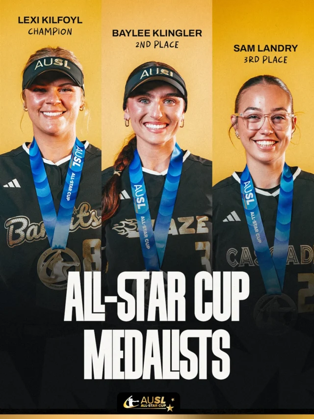 the 2026 AUSL All-Star Cup medalists ð

1ï¸â£ Lexi Kilfoyl, Bandits
2ï¸â£ Baylee Klingler, Blaze
3ï¸â£ Sam Landry, Cascade