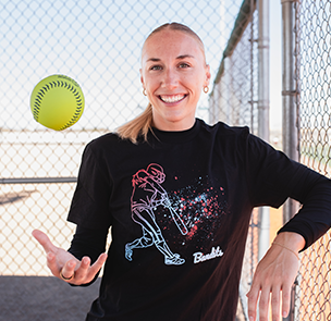 Skylar Wallace in a black Bandits t-shirt