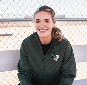 Montana Fouts in a green Talons jacket