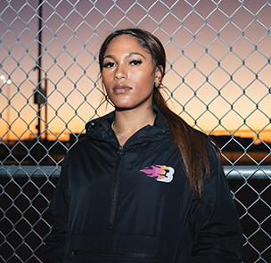 Aleshia Ocasio in black Blaze jacket