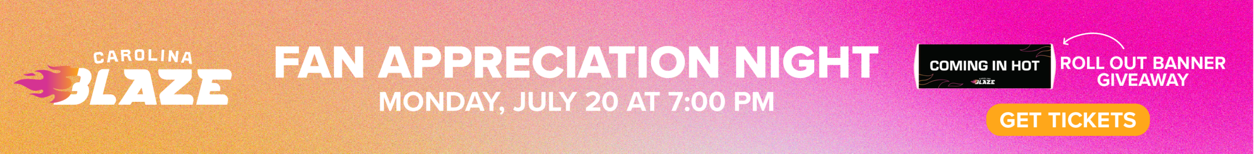 Fan Appreciation Night Banner Ad