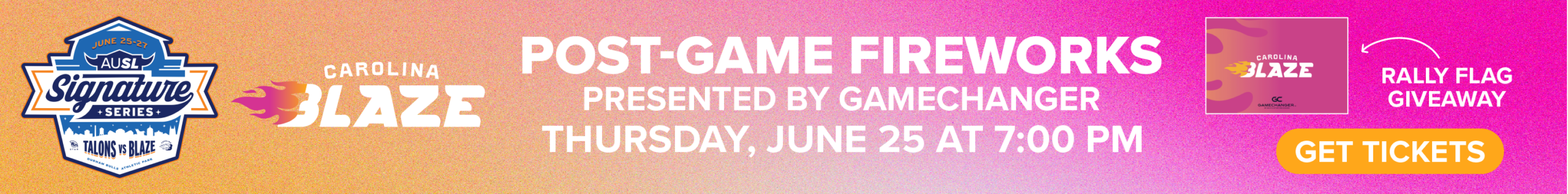 Post-Game Fireworks Banner Ad