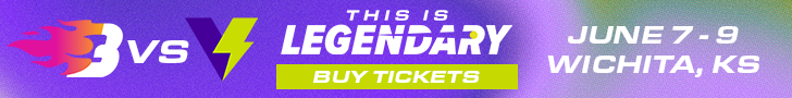 Blaze vs. Volts in Wichita, KS, ticket banner