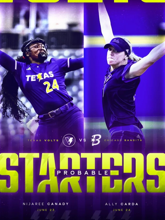 Probable starters ð for this 2-game set against the Bandits
June 23: NiJaree Canady
June 24: Ally Carda