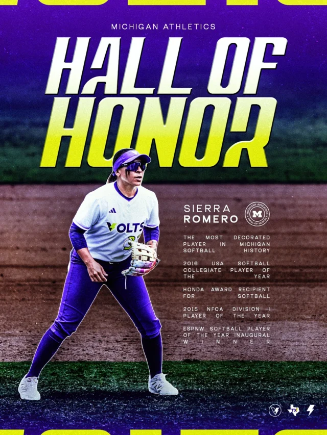 Forever a legend in Ann Arbor ã½ï¸
Congratulations to Sierra Romero for being inducted into the Michigan Athletics Hall of Honor!