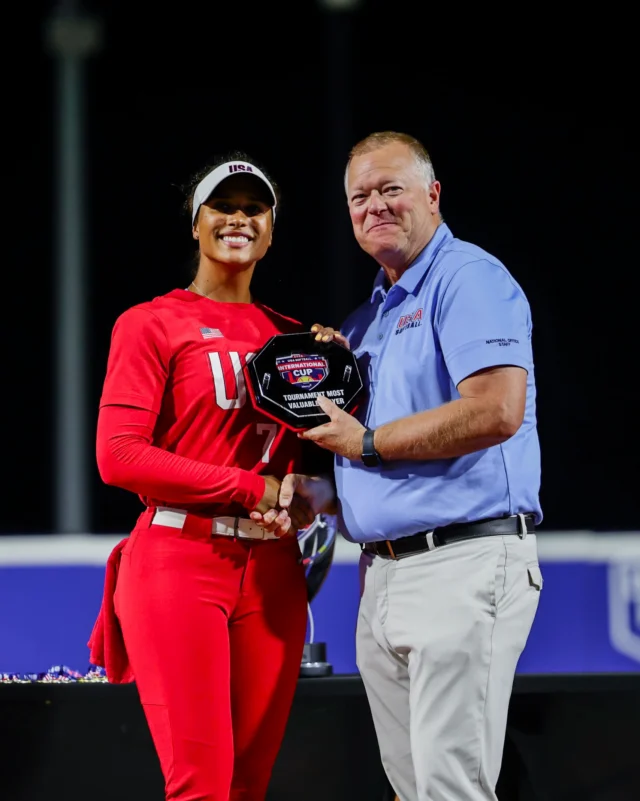MVP! MVP! ð¥ðºð¸
Congrats to Maya Brady and Team USA for bringing home the gold last night! @mayabrady_ was named Tournament MVP!
ð¸: USA Softball
